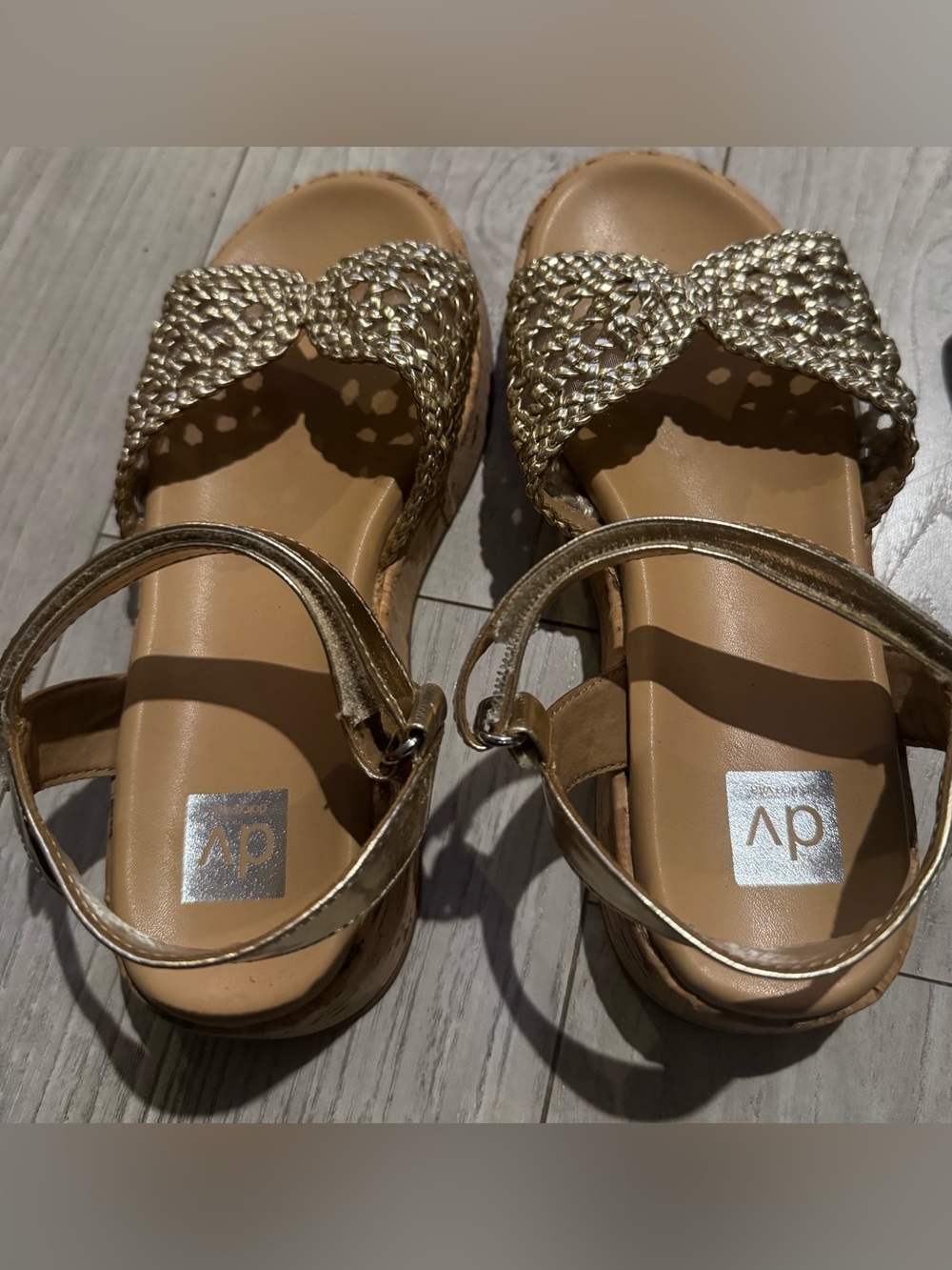DV by Dolce Vita Gold Braided Platform Sandals